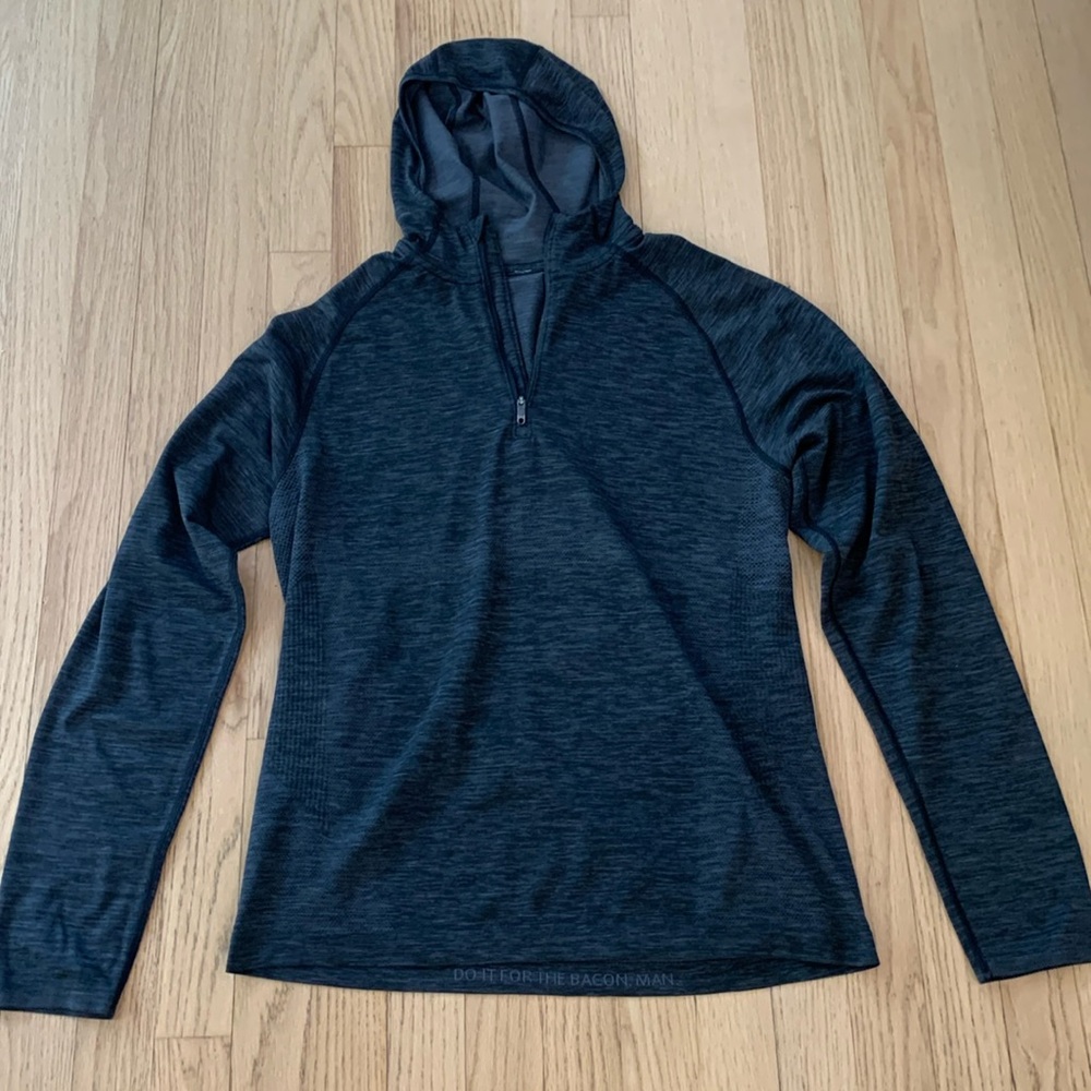 lululemon athletica Men’s Dark Heathered Gray Half-Zip Hoodie